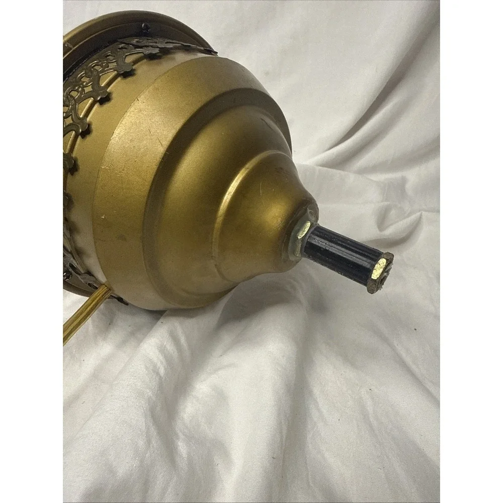 Vintage Gold Greek Goddess Hanging Oil Rain Drip Lamp Working 16
